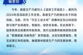 税惠赋能 向新而进②｜惠州：增强企业实力，提振出海信心图片