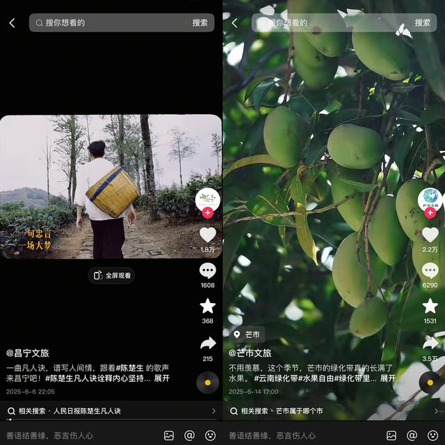 云南文旅发布抖音官方号2025年6月传播力指数：@保山文旅 领跑州市榜，@昌宁文旅 登顶县区榜！