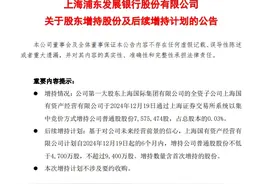 不低于4700万股！浦发银行第一大股东子公司拟未来6个月增持图片