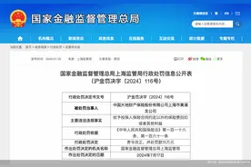 涉一项违规，大地保险上海市黄浦支公司合计被罚17万元图片