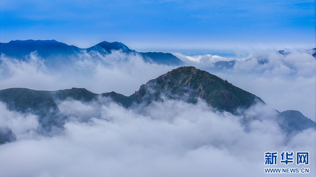 山东邹平：云雾缭绕山河美