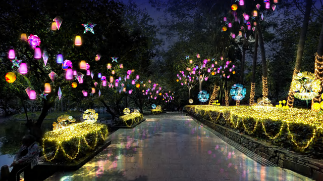 多巴胺灯海点亮越秀！来广州过个最炫彩的新年