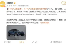 小米YU7新增车型完成申报：130+235kW双电机图片