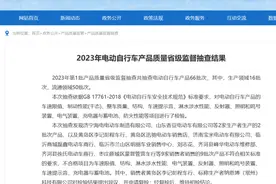 山东公布两批电动自行车质量抽查结果 不合格产品涉及台铃、立马、五羊等多个品牌图片