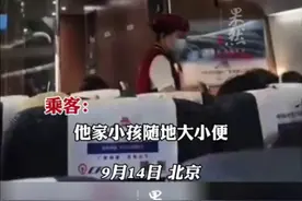 小孩高铁上憋不住尿了一地，乘客被弄脏脚抱怨反被老人怼。对此，你怎么看？图片