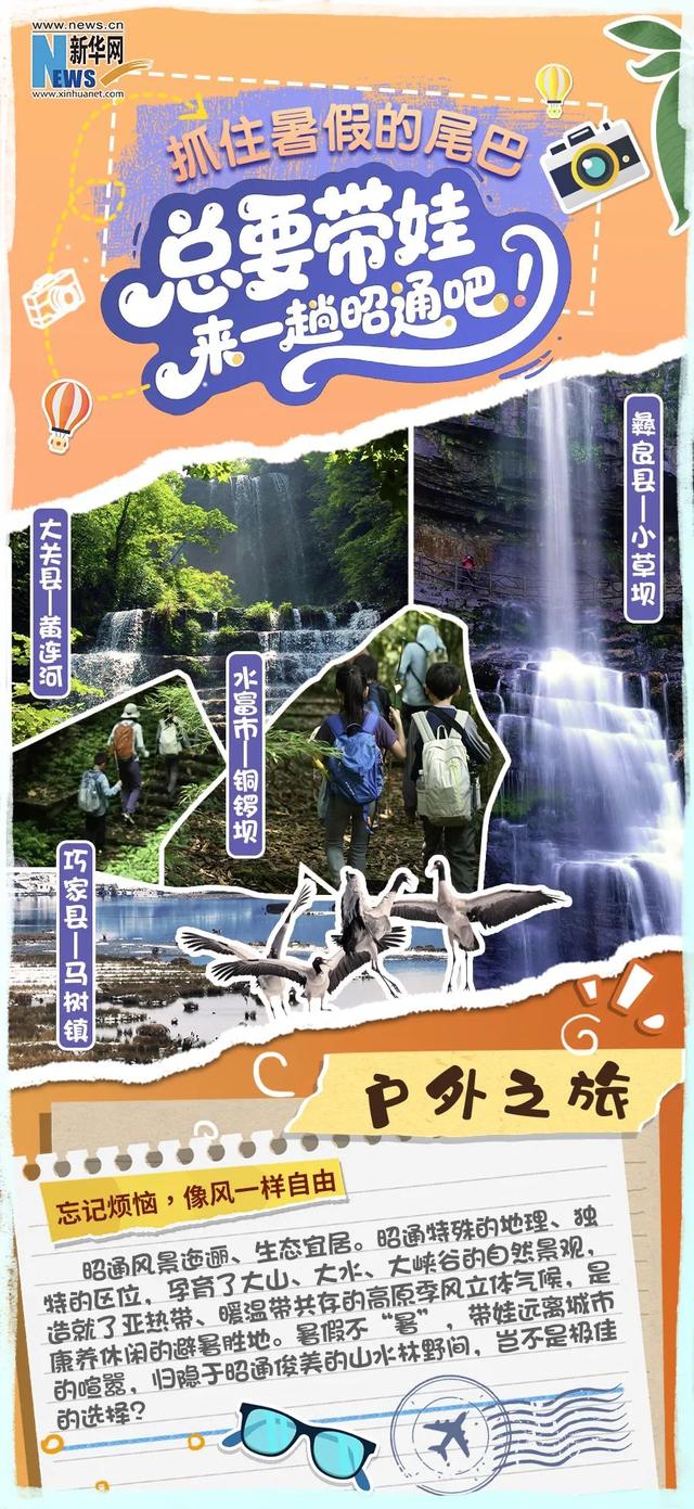 创意海报｜抓住暑假的尾巴，总要带娃来一趟昭通吧！