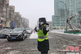 辽宁大连普降小到中雪 高速封闭海上客运停航图片
