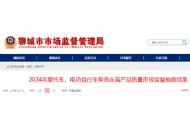 山东省聊城市公布2024年摩托车、电动自行车乘员头盔产品质量市级监督抽查结果图片