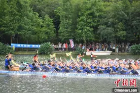 21支龙舟队在广东惠州挥桨破浪图片