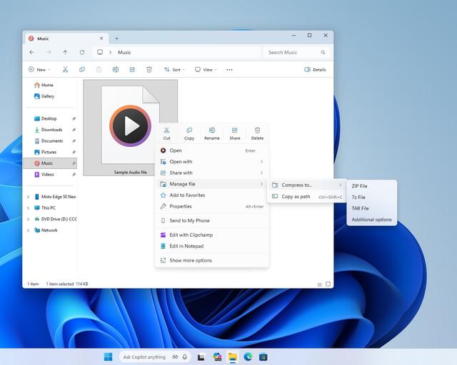 微软瘦身Win11文件管理器右键菜单：界面更清爽、性能仍待优化