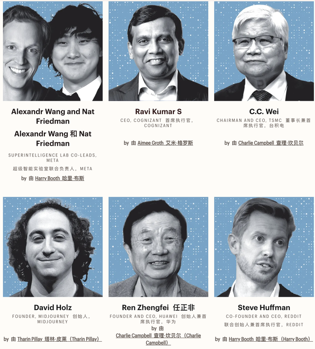 《时代》公布 AI 100 人：任正非梁文锋王兴兴入选，还有OpenAI最恨的两个人