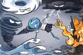 中国日报漫画：全球多地遭遇极端天气，共同应对气候变化迫在眉睫图片