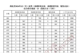 湖北省2024年艺术类体育类技能高考一分一段统计表公布！图片