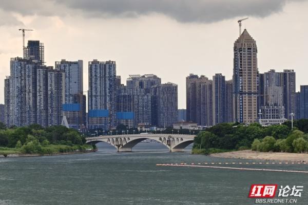 漫步湘江景：城市景观的明暗写意画