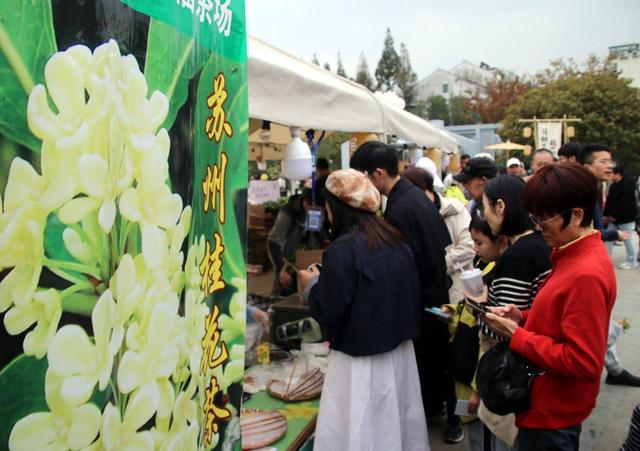 江苏苏州：桂花市集人气足
