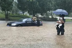 暴雨中，他们抱起一个、两个、三个……图片