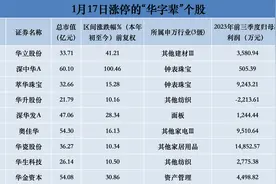 “华字辈”个股集体大涨，深中华A七连板，谁在炒？图片