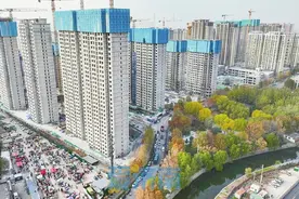 济南北湖片区建起多栋回迁安置房图片