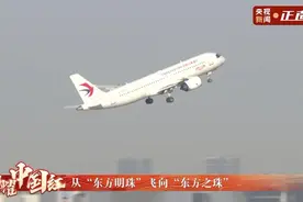 闪耀中国红！国产大飞机C919开通沪港定期航班图片