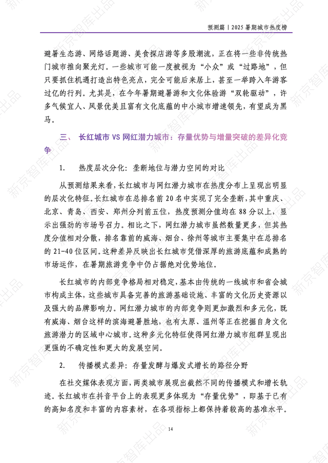 《新京报网红城市潜力报告·2025暑期篇》报告发布