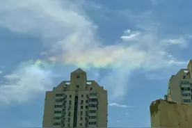 北京出现“七彩祥云”，傍晚或现淡粉色晚霞图片