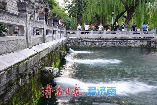 一年四季 泉在济南丨水位升高 黑虎泉池壁上再现新“喷口”