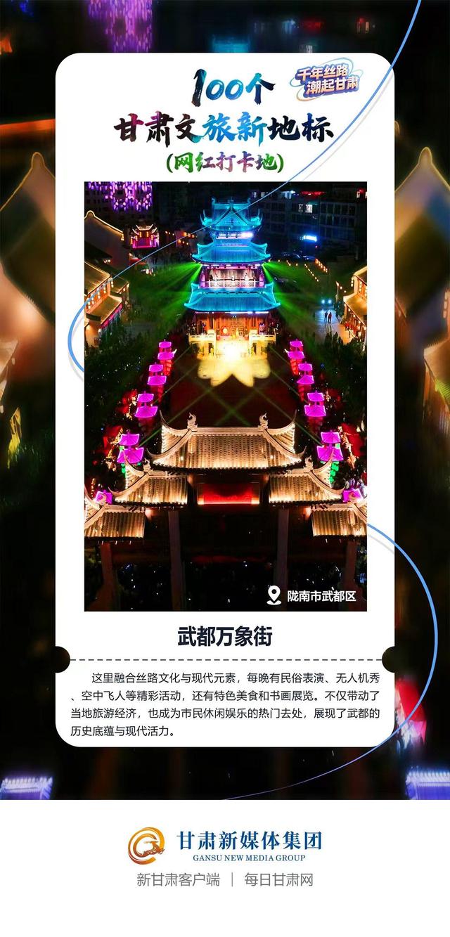 【微海报】100个甘肃文旅新地标(网红打卡地)——陇东南地区