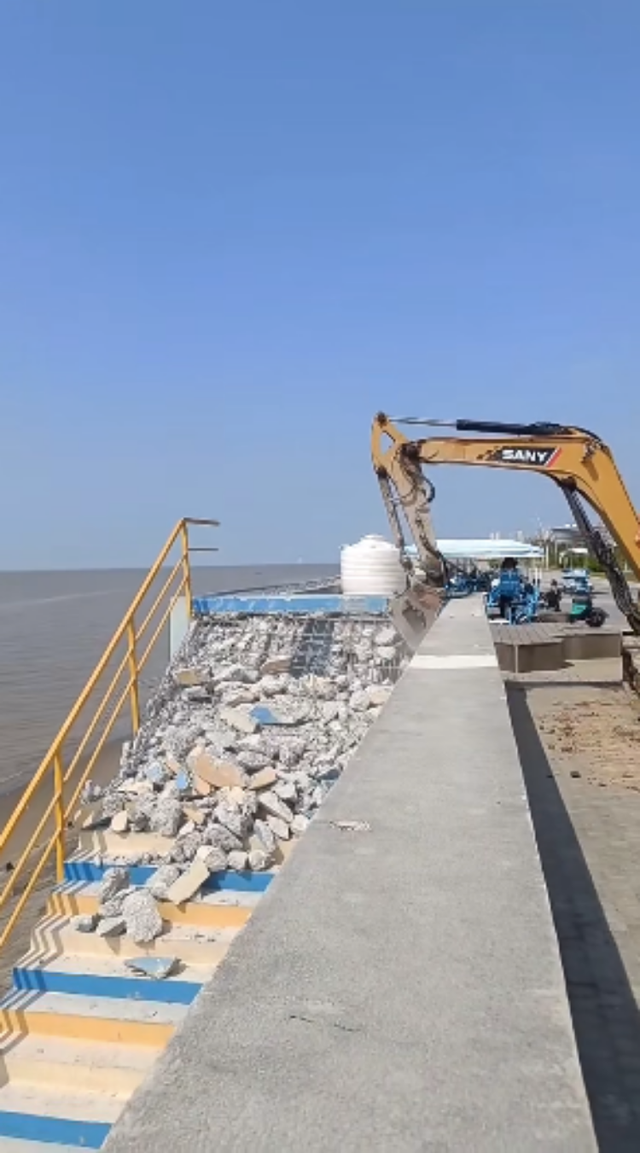 启东网红赶海乐园被拆梯砌墙关闭，管理办回应：运营公司未向文旅局报备