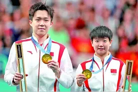 中国代表团夺得第6金 乒乓球混双折桂图片