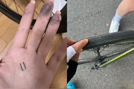骑友称东湖绿道路面的钉子扎坏车胎，补一次要三四百元，管理方：将清扫并查明原因图片