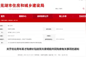 安徽芜湖优化青年英才购房补贴政策夫妻婚前共同购房有关事项图片