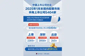 （图表）中国上市公司协会：2025年1月末境内股票市场共有上市公司5404家图片