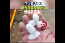 天气情报站|花生粒大小！烟台蓬莱突降冰雹，情报员直击图片