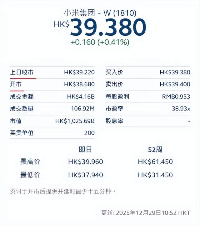 小米集团突发公告