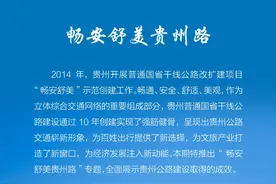 【当代关注·畅安舒美贵州路】以安为本，筑牢安全公路图片