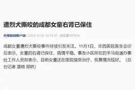 右肾已保住！医生透露被狗咬伤女童最新情况！图片