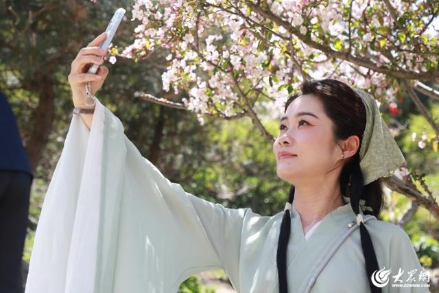 海棠映岱宗 汉服耀山巅 封禅12花神与百名汉服爱好者齐聚泰山巡游