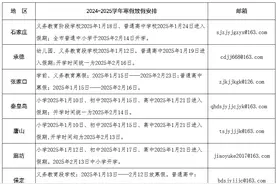 最新！河北各市中小学寒假时间定了图片