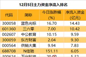 主力资金 | 尾盘资金大幅抢筹12股图片
