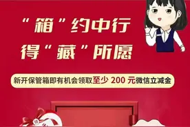 【“箱”约中行 得偿所愿】中银保管箱钜惠来袭！图片