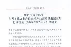 潍坊发布户外运动产业高质量发展三年行动计划图片
