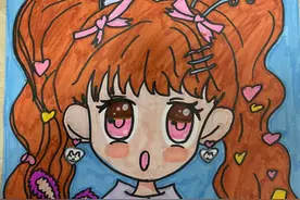 绘画：可爱小萝莉｜烟台中小学生“才艺秀”作品选登图片