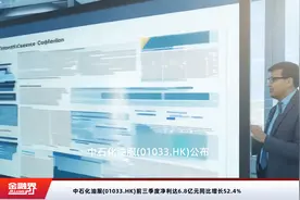 中石化油服(01033.HK)前三季度净利达6.8亿元同比增长52.4%视频封面
