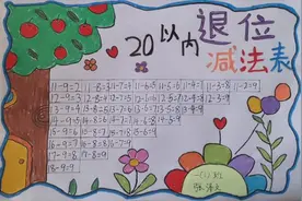 制作可爱小报  复习数学知识——灞桥区三殿中心小学一年级《整理与复习》实践作业展示图片