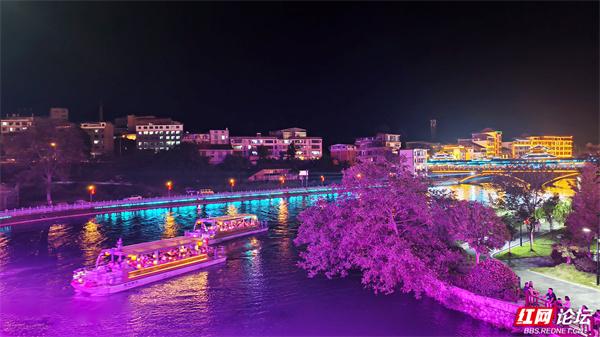 城步夜色：一盏灯火，一江故事