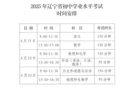 最新！2025年辽宁省中考时间确定！图片