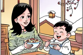 （图表·漫画）二十四节气·小寒｜小寒喝粥吃糯米饭图片