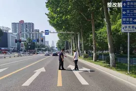 出行注意！金晶大道与华光路路口标线有变化图片