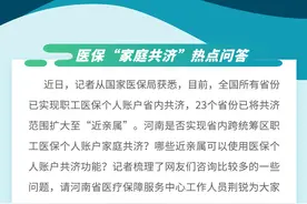医保“家庭共济”拓展到近亲属 河南人该咋用？图片