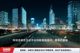 新雷能：与新华三集团合作处于早期阶段，尚未产生实质性收入视频封面